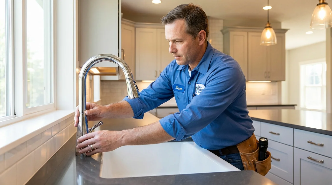 Kitchen faucet installation by Johns Plumbing LLC in Flagler Beach