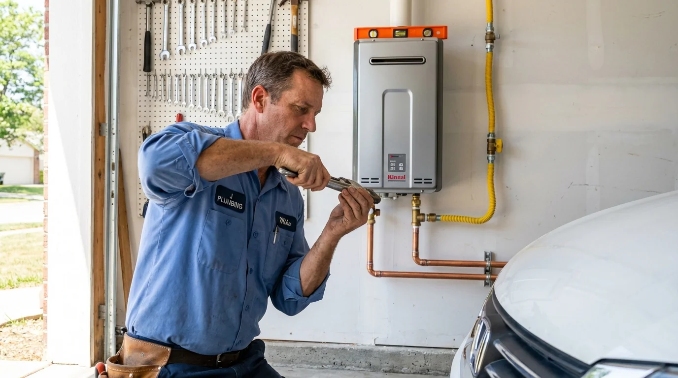 Tankless water heater installation by a Johns Plumbing LLC plumber in Flagler Beach